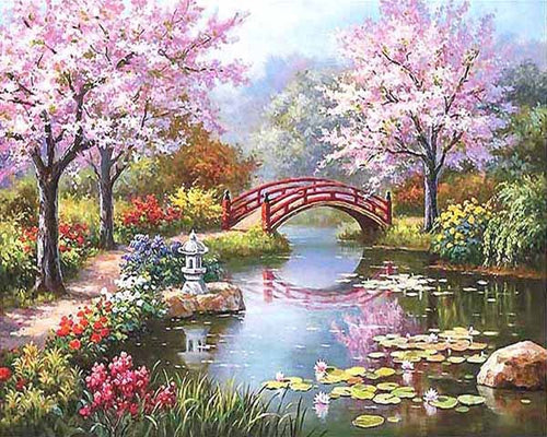 Cherry Blossoms by Oriental bridge