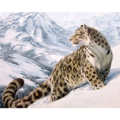 Leopard in the snow - DIY Paint By Numbers Kits for Adults