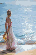 Girl looking out to sea - DIY Paint By Numbers Kits for Adults