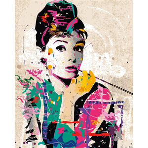 Abstract Audrey Hepburn