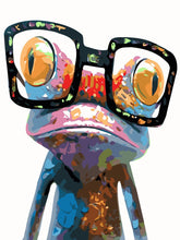 Abstract glasses on frog