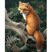 Fox on tree branch - DIY Paint By Numbers Kits for Adults