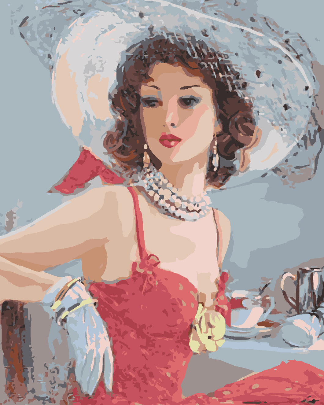 Elegant woman in jewellery - DIY Paint By Numbers Kits for Adults