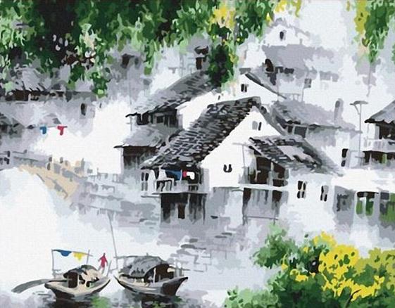 Peaceful village landscape in China