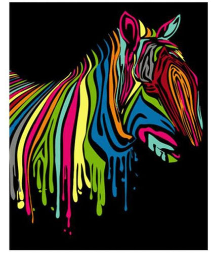 Abstract Colorful Zebra